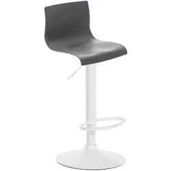 CLP Barhocker Hoover W   Farbe: grau, Material Gestell: Metall matt weiss