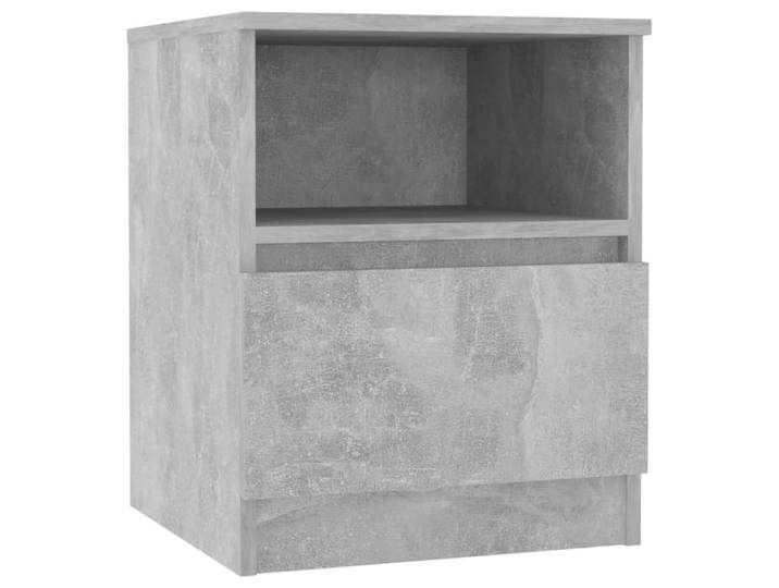 Table de chevet effet beton gris 40x40x50 cm