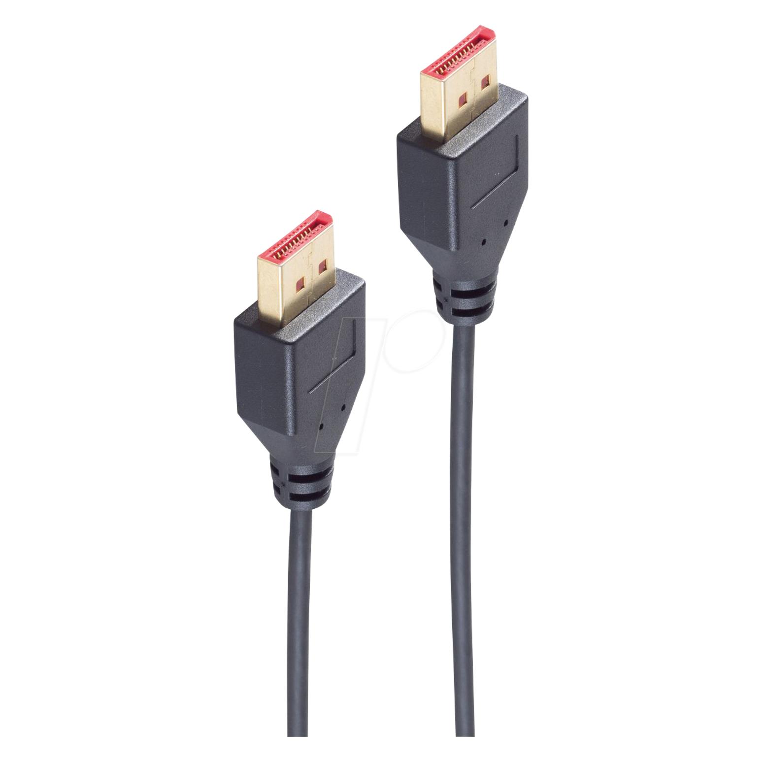 Shiverpeaks -BASIC-S--Displayportkabel 1.4, Stecker-Stecker, UHD 8K, extra dünn schwarz, 1,0m (1 m) (BS10-69025)