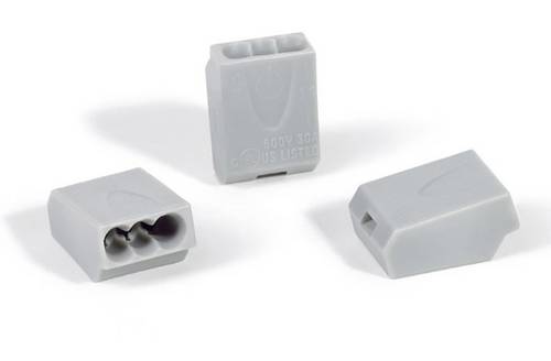 HellermannTyton 148-90035 HECE-3-PA66-GY Verbindungsklemme flexibel: - starr: 1-2.50mm² Polzahl: 3 Grau
