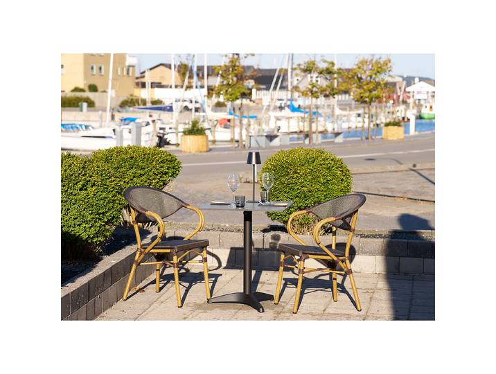 Table bistrot Kasok type A 60 x 73 x 60cm Gris/Noir