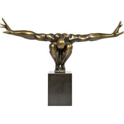 Dekoobjekt KARE DESIGN "Athlet", braun (kupfer), B:75cm H:52cm T:23cm, Polyresin, Dekofiguren, verschiedene Größen & Farben