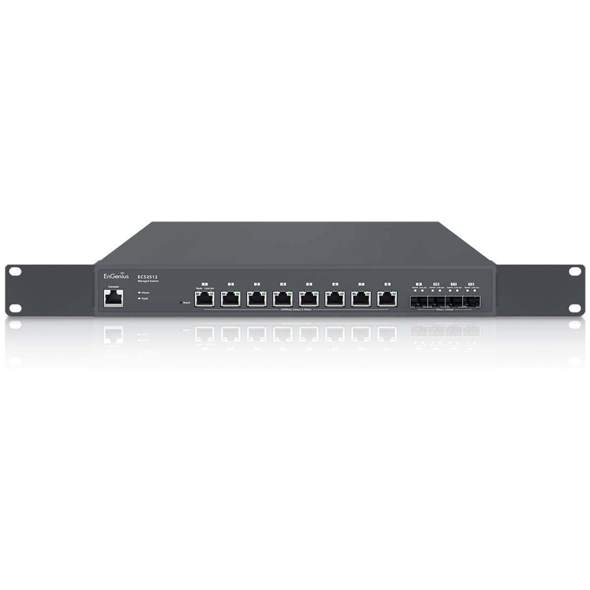 EnGenius ECS2512, Managed, L2+, 2.5G Ethernet (100/1000/2500), Vollduplex, Rack-Einbau