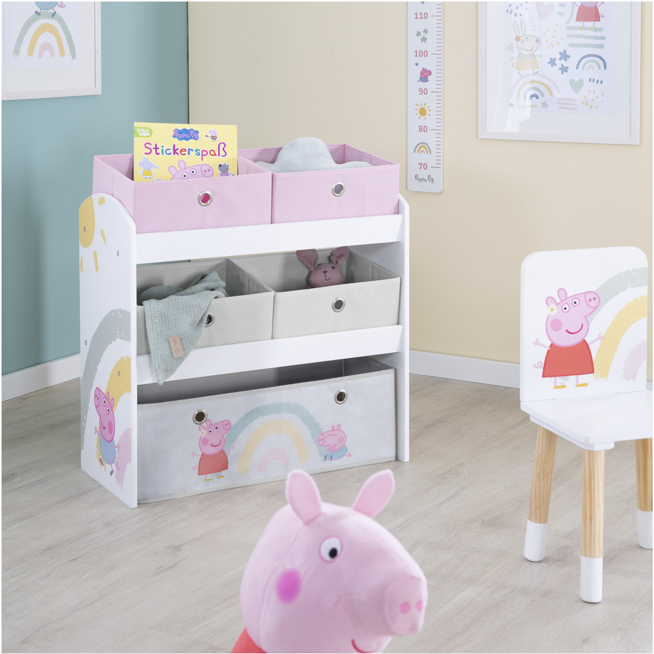 ROBA Spielregal »Peppa Pig«, mit Stoffboxen