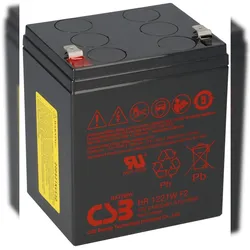 CSB HR1221W High-Rate AGM Bleiakku 12V 5Ah 21 W/Zelle bei 15 Min. T2 / Faston 6,3 mm