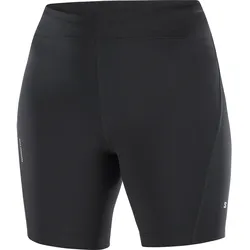 Salomon Shakeout Short Tight 6, Damen Laufshorts Tight für Running m, deep black - schwarz / 36