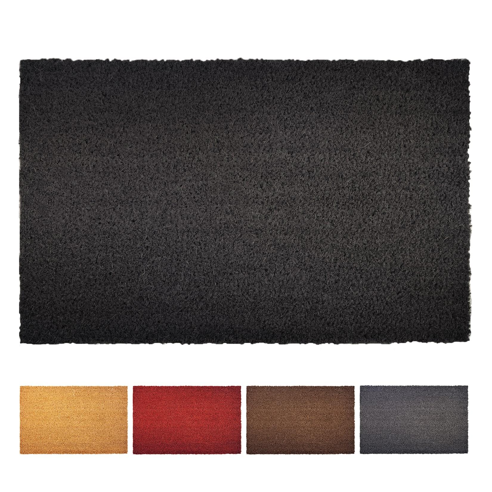 floordirekt Fußmatte Kokos Schwarz 30 mm