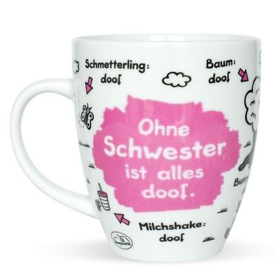 Sheepworld Tasse 'Ohne Schwester ist alles doof'