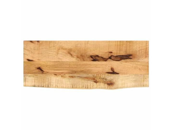 HEFZGDB Massivholz Tischplatte 70x40x2,5 cm mit rustikaler Baumkante aus robustem Mangoholz - Naturbelassene Tischplatte für individuelle Möbelgestaltung, langlebige Ersatz