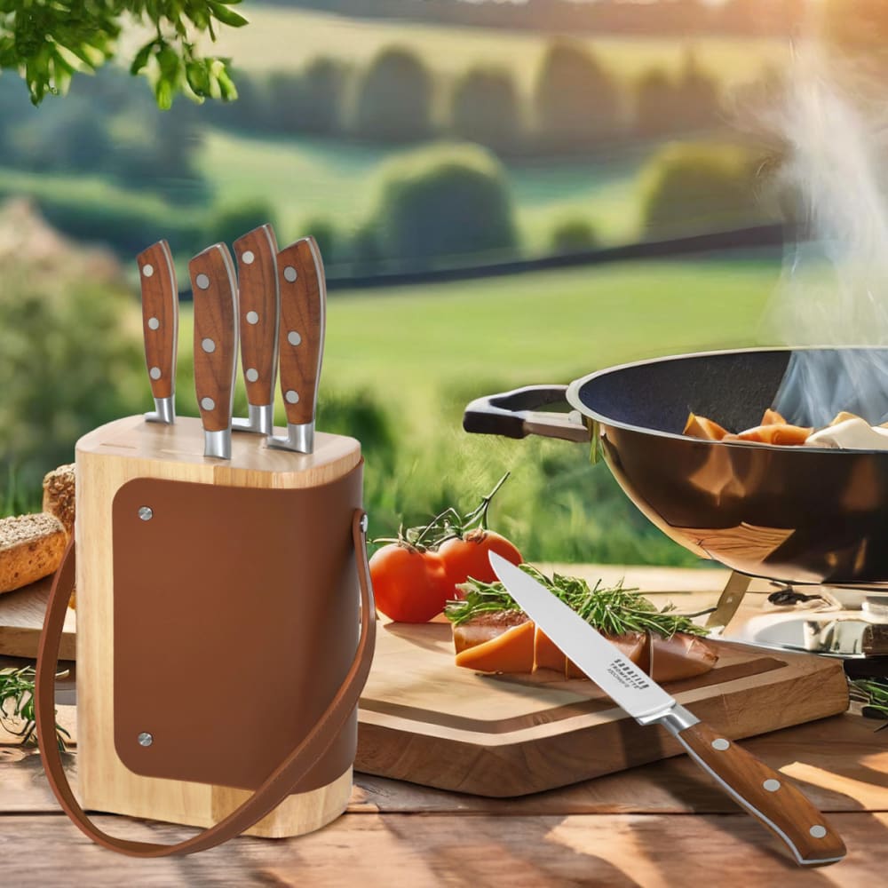 Sabatier Trompette Bloque de 5 piezas  madera