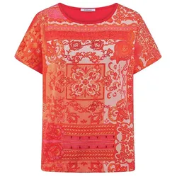 Blusen-Shirt Rundhals-­Ausschnitt Peter Hahn orange, 38