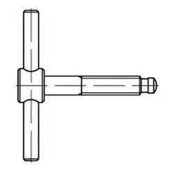 DIN 6304 - Stahl 5.8 brüniert - M 16x110 -Knebelschrauben mit festem Knebel ohne Druckstück