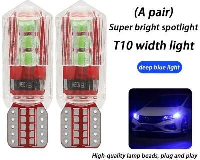 Uplift Picks Ice Blue T10 LED Car Clearance Lamp Super Bright Plug In Auto Light deep Blue (1 Pair)