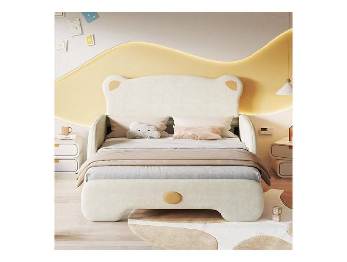 LuxusKollektion Kinderbett Doppelbett Bär Beige