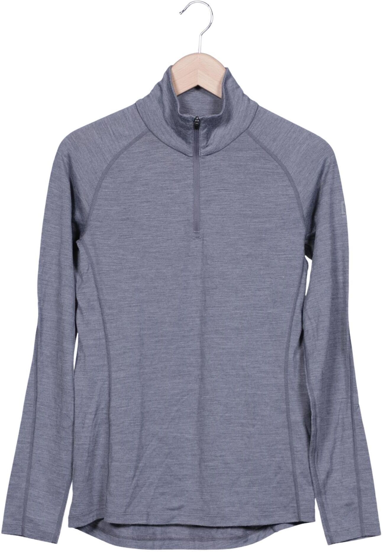Super natural Damen Langarmshirt, Grau, Gr. L, Schurwolle - Second Hand
