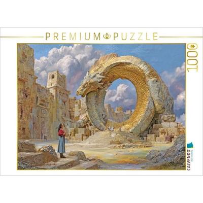 CALVENDO Puzzle Mystische Oroboros und Steinbauten | 1000 Teile Lege-Größe 64 × 48 cm Foto-Puzzle für glückliche Stunden