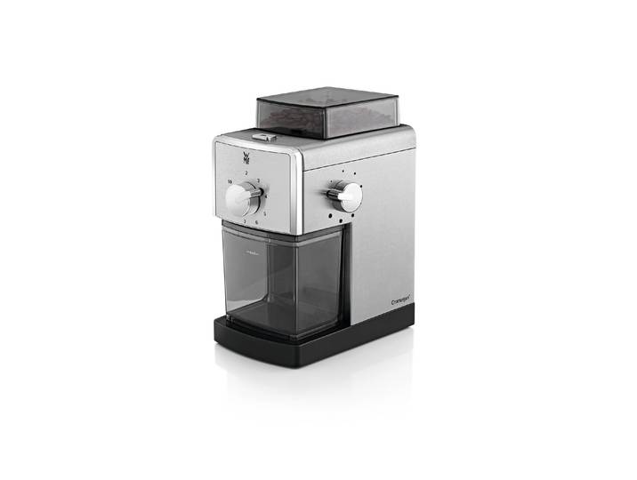 Kaffeemühle WMF STELIO , schwarz (silberfarben, schwarz, transparent), Kaffeemühlen, Kaffeemühle