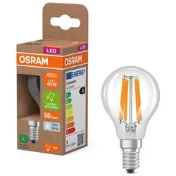 OSRAM E14 LED Lampe Classic klar 2,2W wie 40W neutralweißes Licht 4000K - Energy efficiency class A