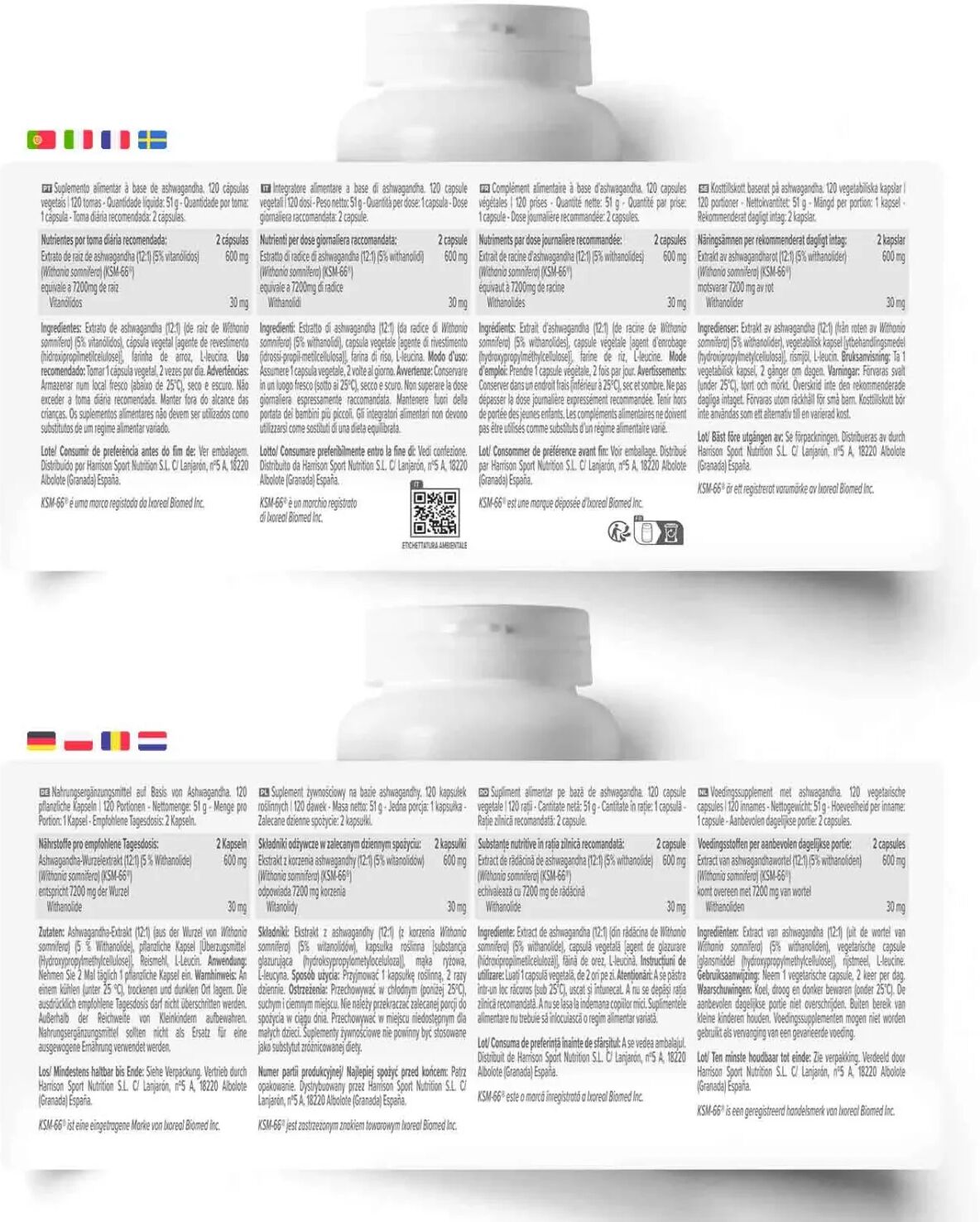 HSN Extrato de ashwagandha KSM-66® (12:1) 300mg - 120 veg caps - Stress e ansiedade - Cápsulas Vegetales - 120 Serviços