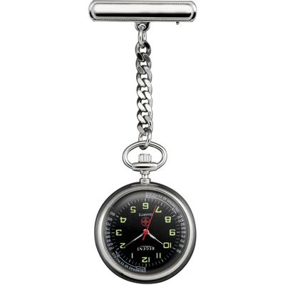 Krankenpflegeuhr REGENT "P755-32807746", silber (edelstahlfarben), Taschenuhren, Damen, Quarzuhr, Damenuhr, Herrenuhr, Geschenkidee