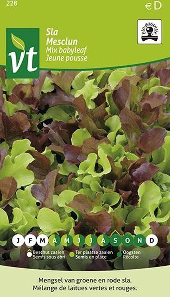 Sla Mix Babyleaf Bio en Sla Mix Mesclun Babyleaf Bio