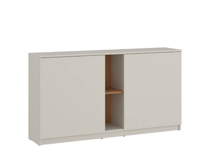 Lomadox Sideboard FIER-129, Kaschmir mit Eiche, 2 Türen, grifflos, Breite 150cm
