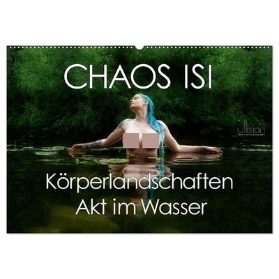Chaos Isi - Körperlandschaften - Akt im Wasser (Wandkalender 2027 DIN A2 quer), CALVENDO Monatskalender