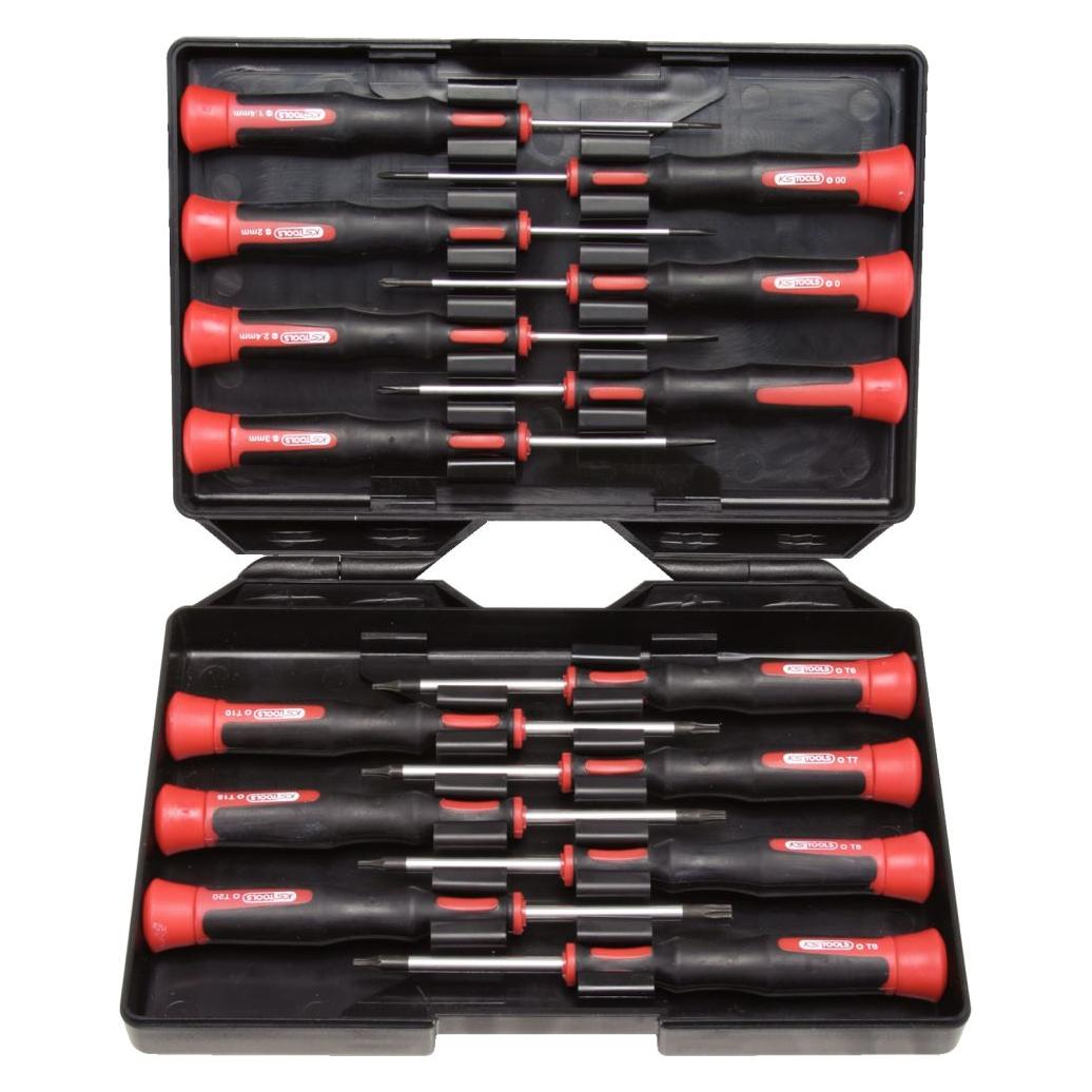 KS Tools Feinmechanik-Schraubendreher-Satz PH, Schlitz, Torx, 14-tlg (Phillipps-Kreuzschlitz (PH), Schlitzschrauben, TX) (500.7170)