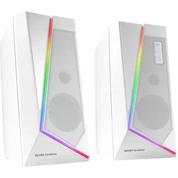 Mars Gaming Enceintes Bluetooth Ms7 RGB (Blanc), PC Lautsprecher, Weiss
