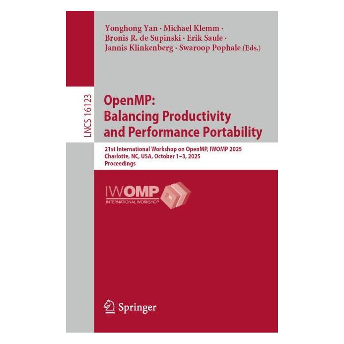 Springer OpenMP: Balancing Productivity and Performance Portability (Englisch, Softcover, Bronis, Michael Klemm, R de Supinski et al) (61118438)