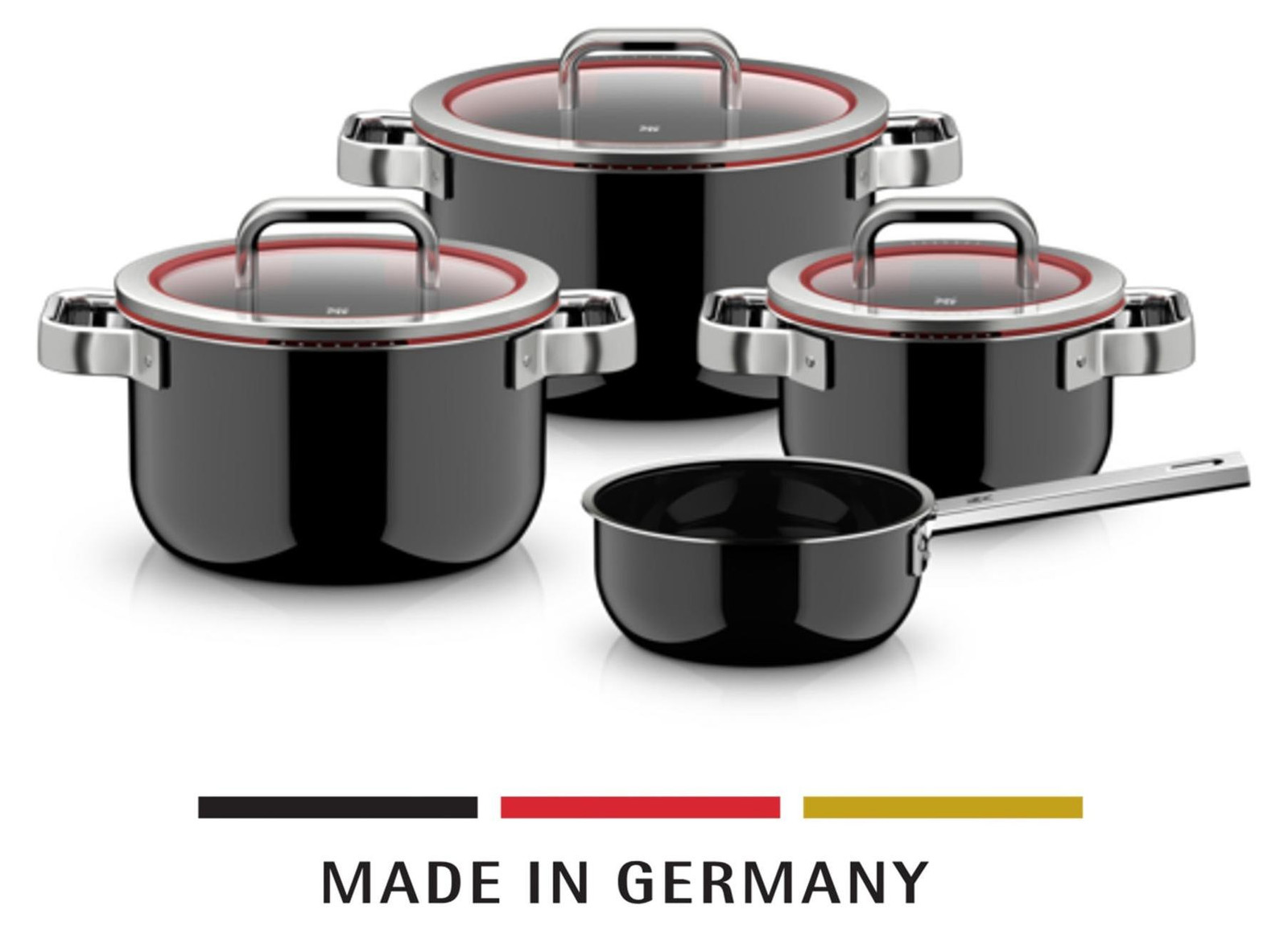 WMF FT Mineral Pro Pannenset Fusiontec Function Pro, 4-delig, zwart