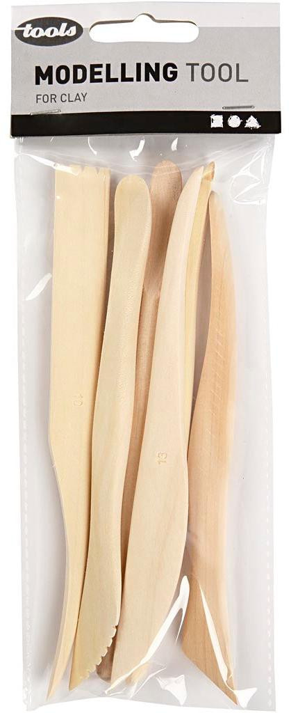 Creativ Company Modelhoutset met 6 verschillende soorten, 15 cm