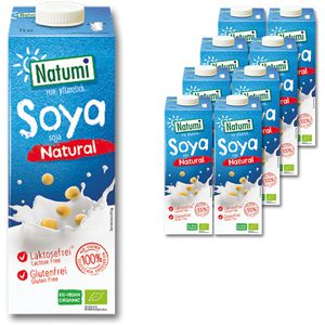 Natumi Sojadrink Natural, BIO, ohne Zuckerzusatz, je 1 Liter, 8 Stück