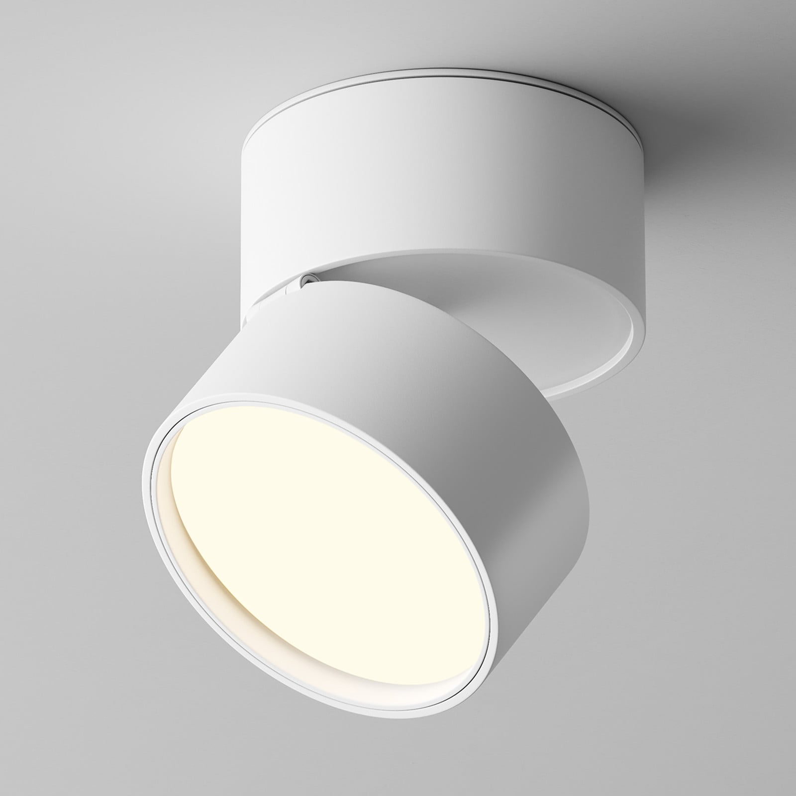home24 LED-plafondlamp Onda type B wit, aluminium