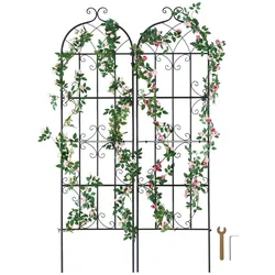 VEVOR Rankhilfe für Kletterpflanzen, 51x180 cm, Kletterhilfe, 2er-Set rostfreies Metallspalier für Gartenblumen, Rankgitter für Rosen, Gurkenstütze, dekoratives Clematis-Spalier für Innenhöfe & Rasen