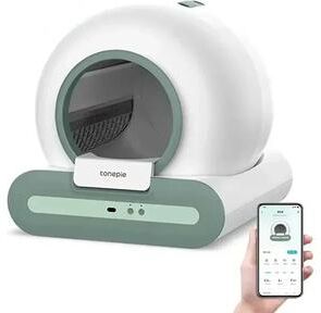 Uplifted Goods Smart Self Cleaning Cat Toilet white Green kr Plug