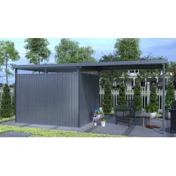 Pergart Gerätehaus "Rheinfelden 108 Schleppdach-Set",anthrazit matt,6,4 m2