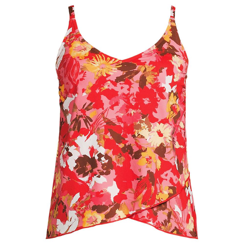 Tankinitop mit Tulpensaum chlorresistent für Damen, Damen, size: regular, Rot, Nylon-Mischung, by Lands' End