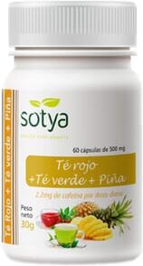 Sotya CHÁ VERMELHO + CHÁ VERDE + ABACAXI 500mg 60 Caps