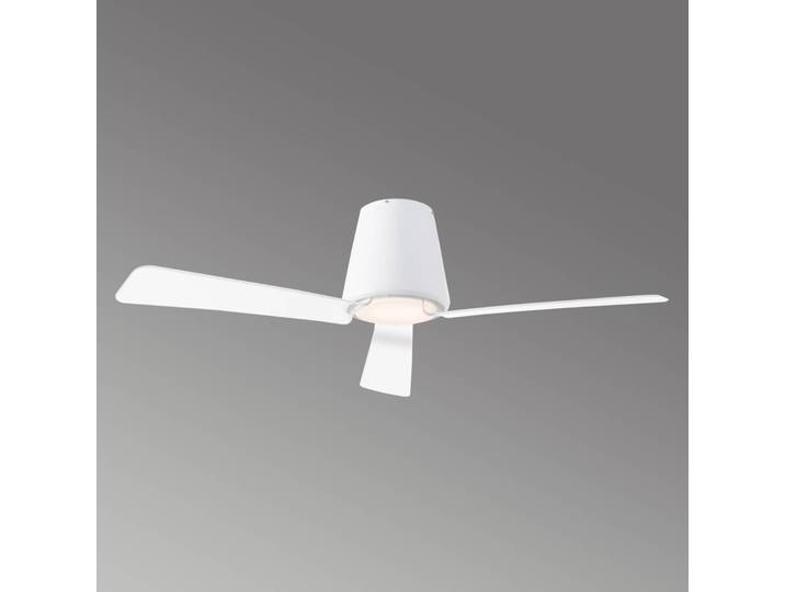 LEDS-C4 Zeitloser Deckenventilator Garbí mit LED-Licht, klar / transparent, für Wohn- / Esszimmer, Kunststoff, Modern