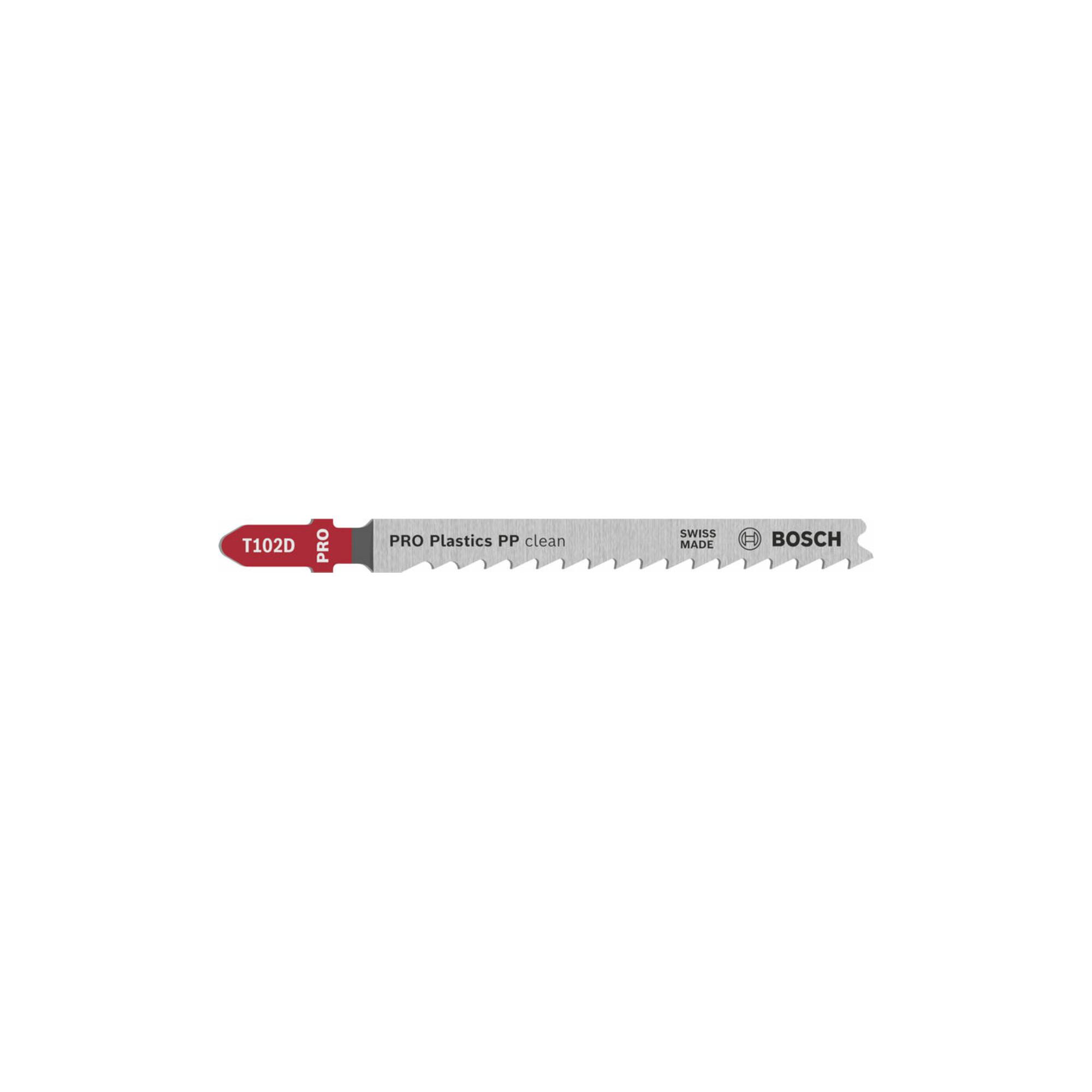 BOSCH PRO Plastics PP clean T102D Stichsägeblatt, 100 mm, 2-tlg. (2608665239)