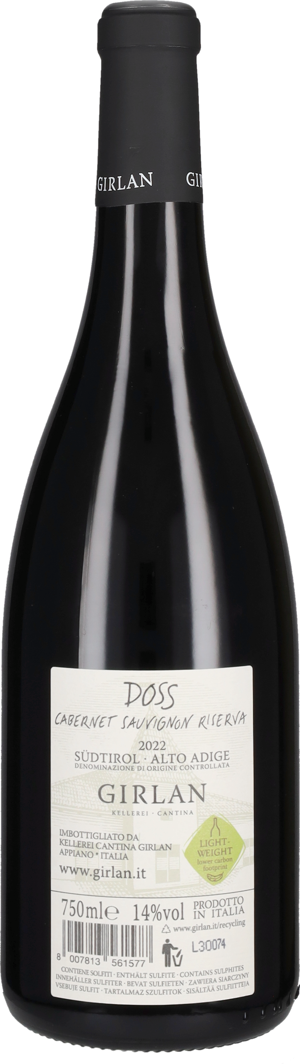 Girlan Cabernet Sauvignon Riserva 'Doss' 2023
