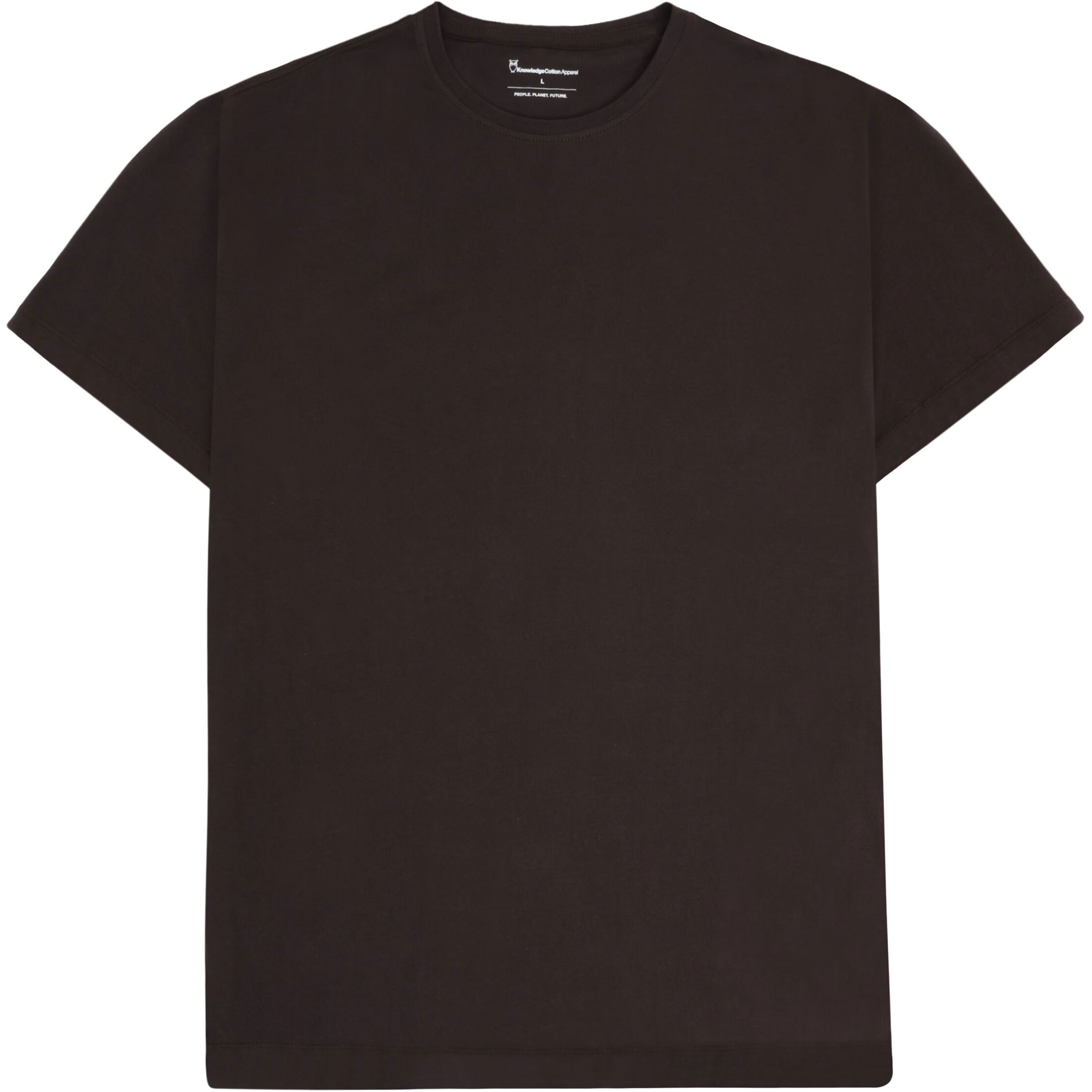 KnowledgeCotton Apparel Agnar Basic Herren T-Shirts braun Größe L Lifestyle Hautfreundlich