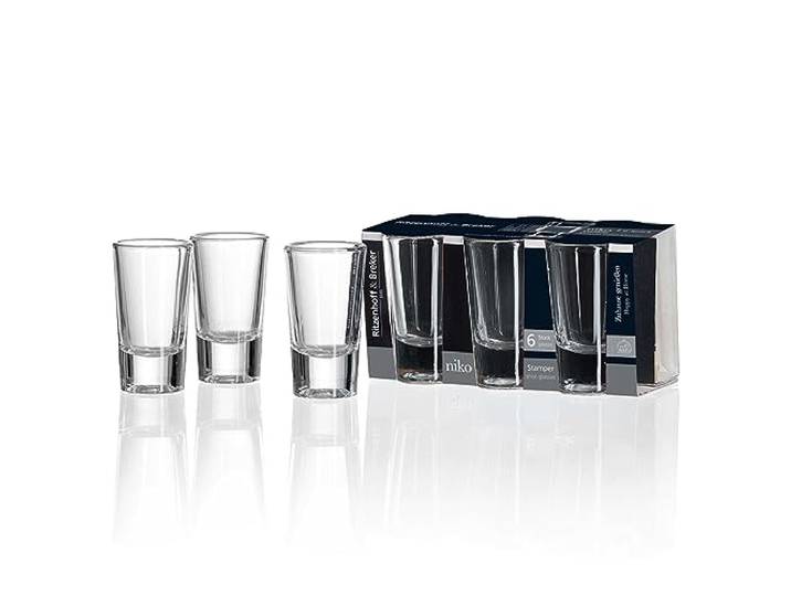 Ritzenhoff & Breker Stamper Niko, 30 ml, 36 Stück, Kleine Schnapsgläser mit dickem Eisboden, 2cl Shotglas im 6er Gebinde, Spülmaschinengeeignet