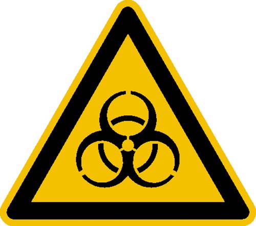 Warnschild Biogefährdung Aluminium 200mm ISO 7010 1St.