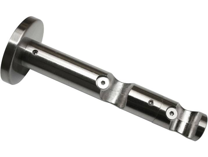Kombiträger GARDINIA Memphis , silber (edelstahlfarben), Gardinenstangenhalterungen, Kombiträger, Serie Einzelprogramm Memphis Ø 16 mm
