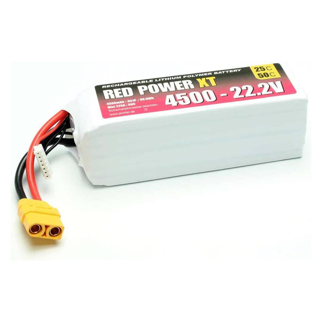 Red Power LiPo accupack 22.2 V 4500 mAh Softcase XT90 (4500 mAh, 22.20 V) (15436)