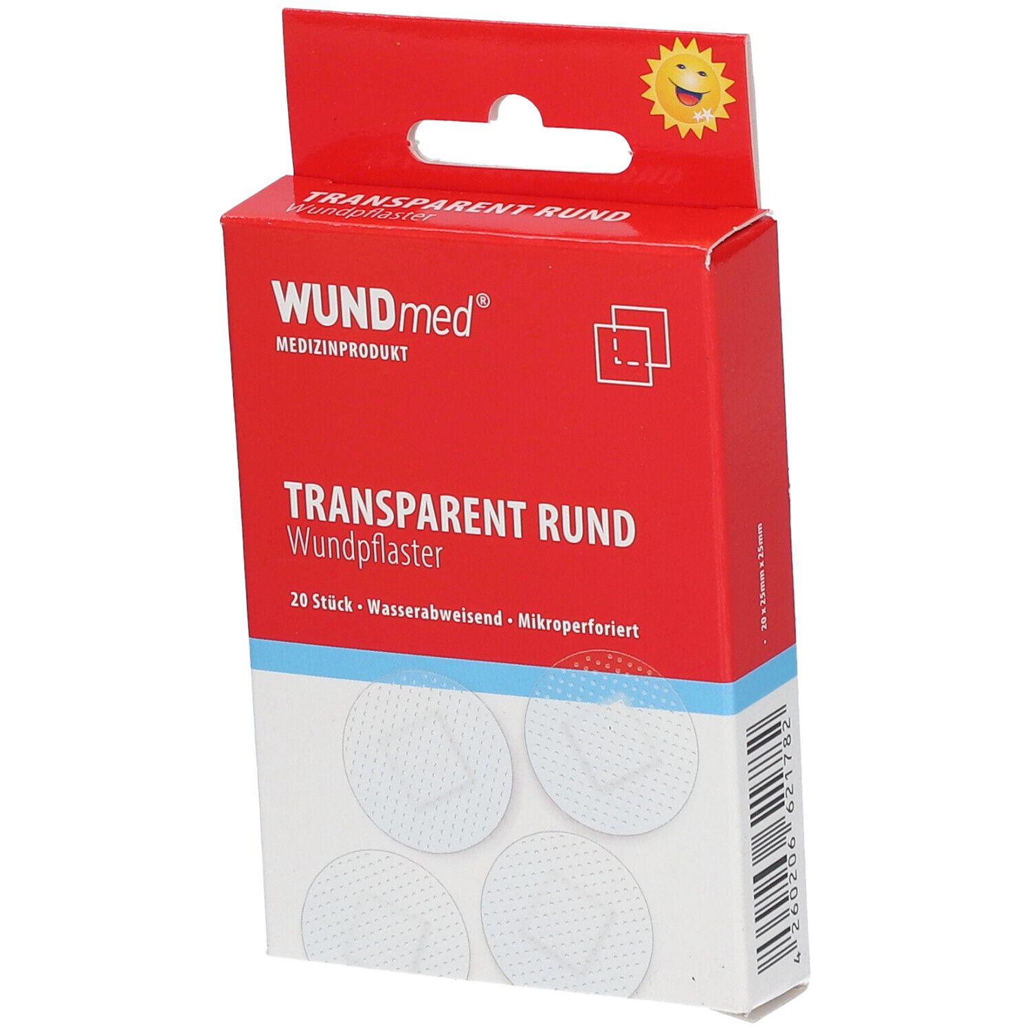 Wundpflaster 2,5 cm rund transparent 20 St Pflaster