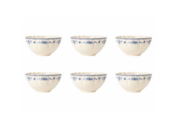 Bol à muesli Vila 6 pièces Ø 16cm Beige/Beige/Bleu