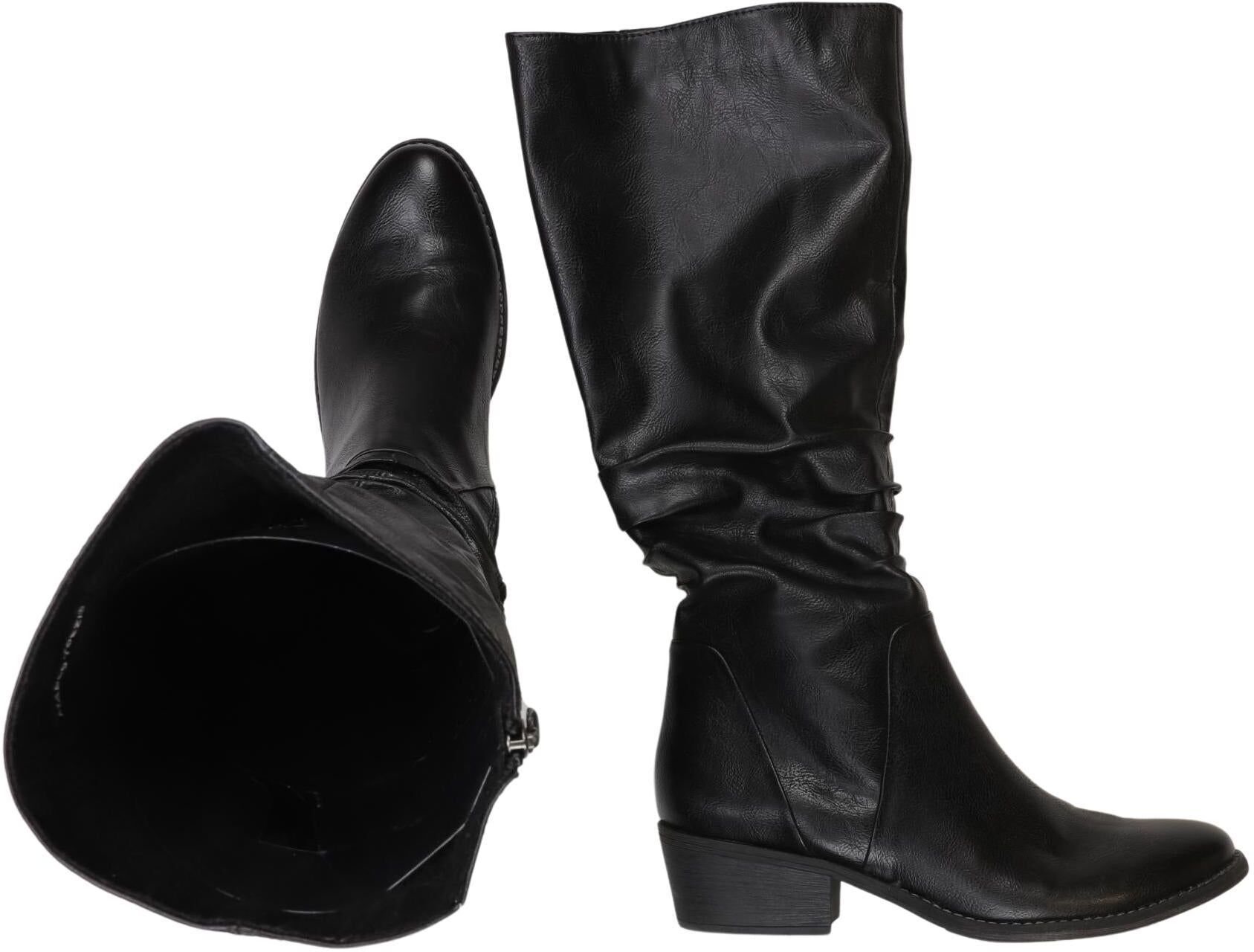 Marco Tozzi Damen Stiefel, Schwarz, Gr. EU 40, Kunstleder - Second Hand